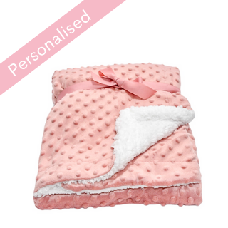 Personalised Deluxe Baby Blanket - Rose Gold image